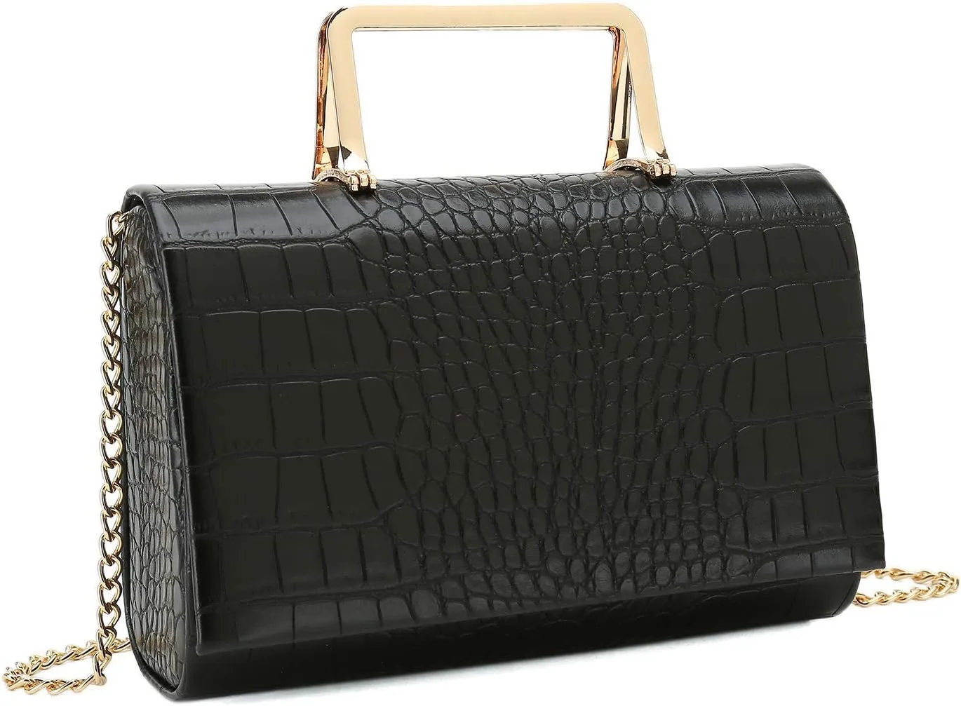 CHARMING TAILOR Small Crocodile Print Clutch Bag PU Alligator Handbag Women’s Clutch Purse
