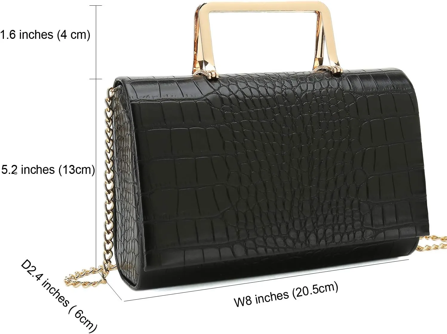 CHARMING TAILOR Small Crocodile Print Clutch Bag PU Alligator Handbag Women’s Clutch Purse