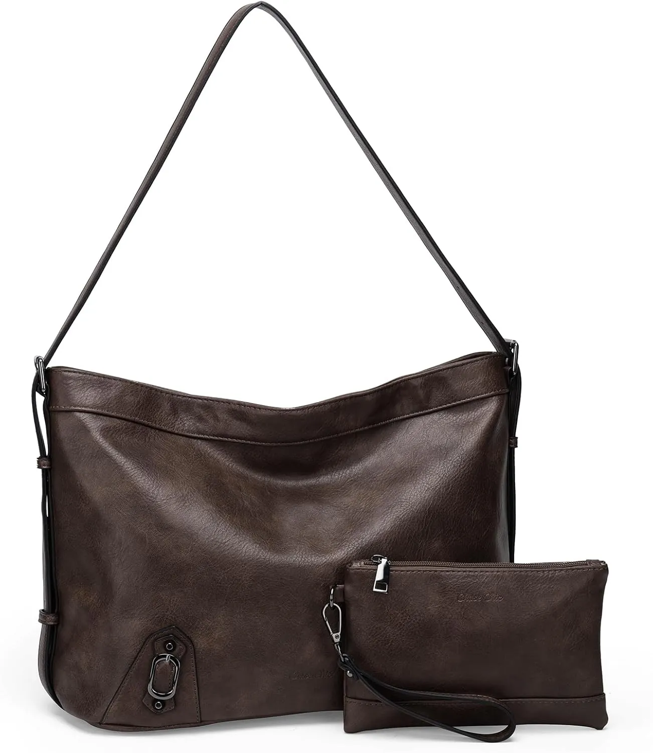 Chase Chic Hobo Bags for Women，Soft Leather Handbag and Purse Set，Medium Crossbody Bag Slouchy Shoulder Bag for Travel