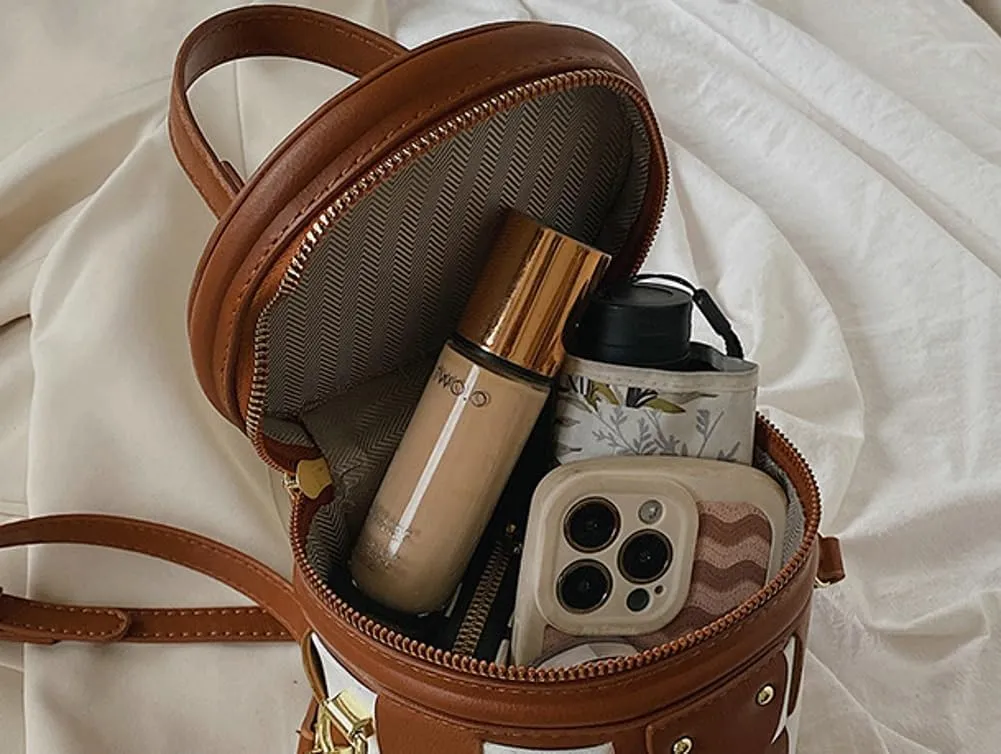Checkered Bucket Bags Women 2025 Spring Trendy Woven Bucket Purse PU Leather Crossbody Shoulder Bag Tote Handbags