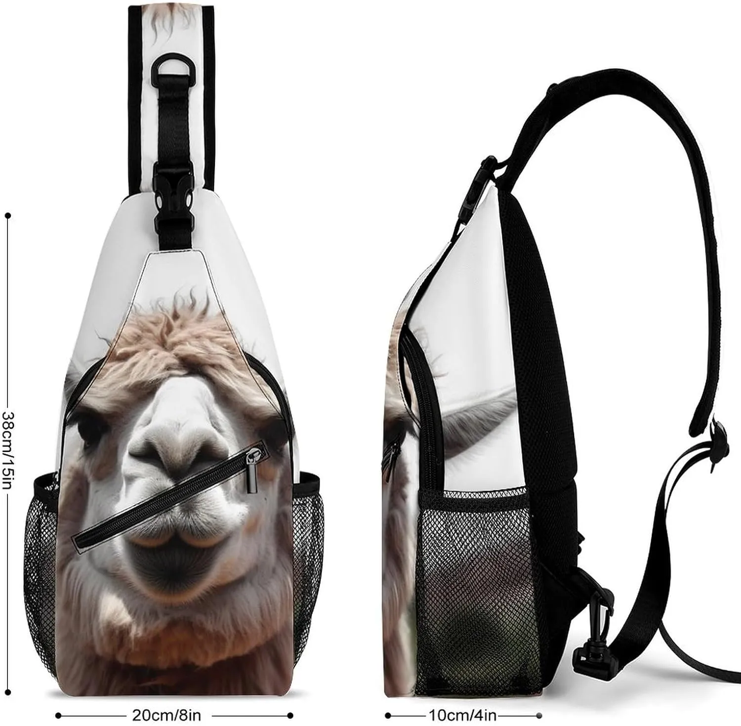 Chest Bag Sling Bag for Men Women Funny Alpaca Llama Sport Sling Backpack Lightweight Shoulder Bag for Travel