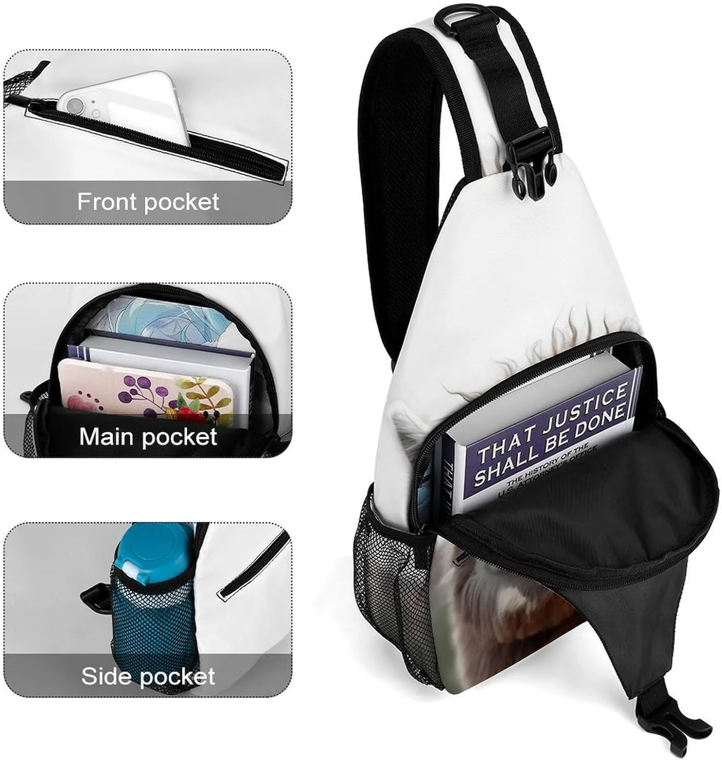 Chest Bag Sling Bag for Men Women Funny Alpaca Llama Sport Sling Backpack Lightweight Shoulder Bag for Travel