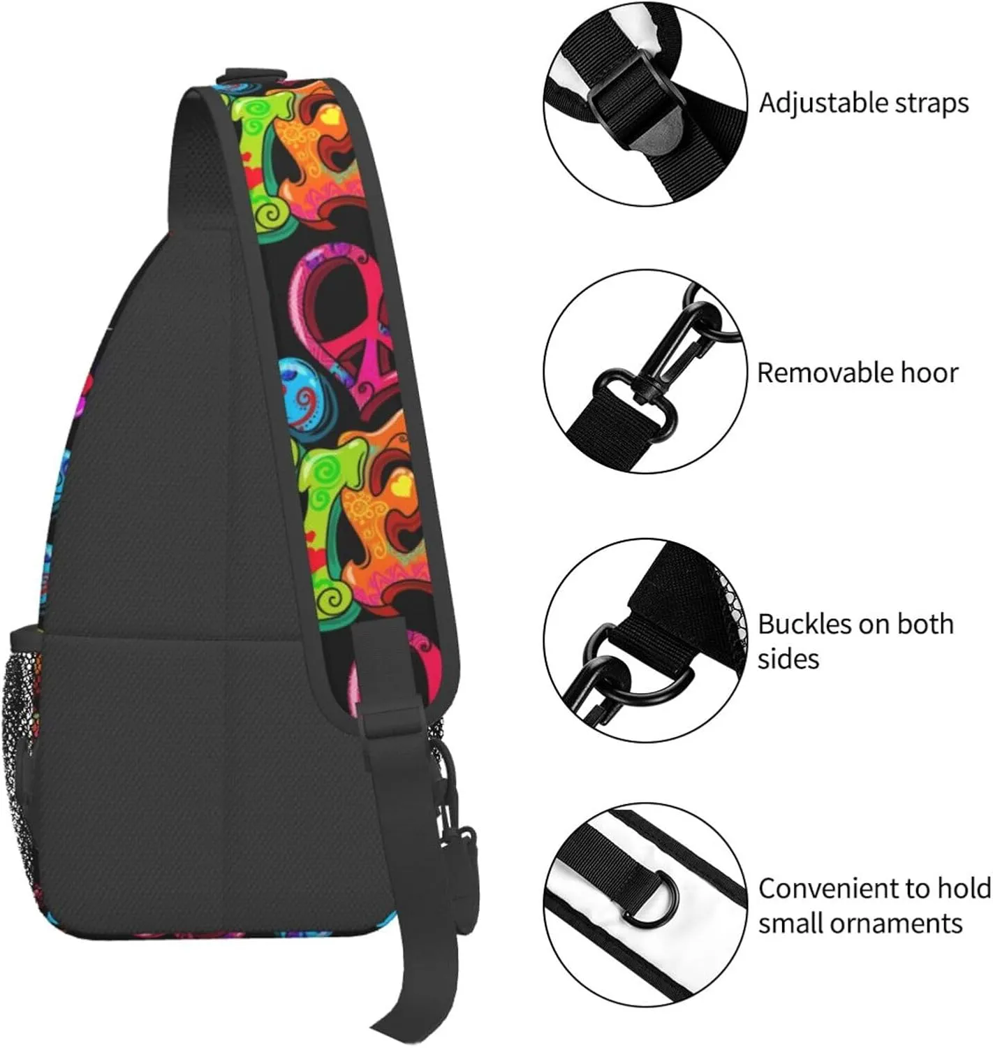 Chest Sling Bag Crossbody Shoulder Backpack Bag Gym Cycling Travel Hiking Daypack Cross Bag