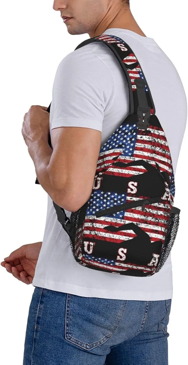 Chest Sling Bag Crossbody Shoulder Backpack Bag Gym Cycling Travel Hiking Daypack Cross Bag