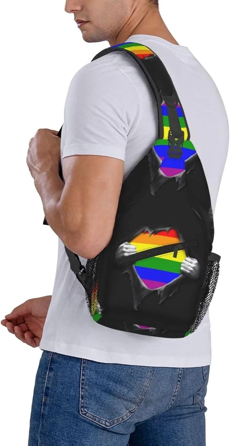 Chest Sling Bag Crossbody Shoulder Backpack Bag Gym Cycling Travel Hiking Daypack Cross Bag