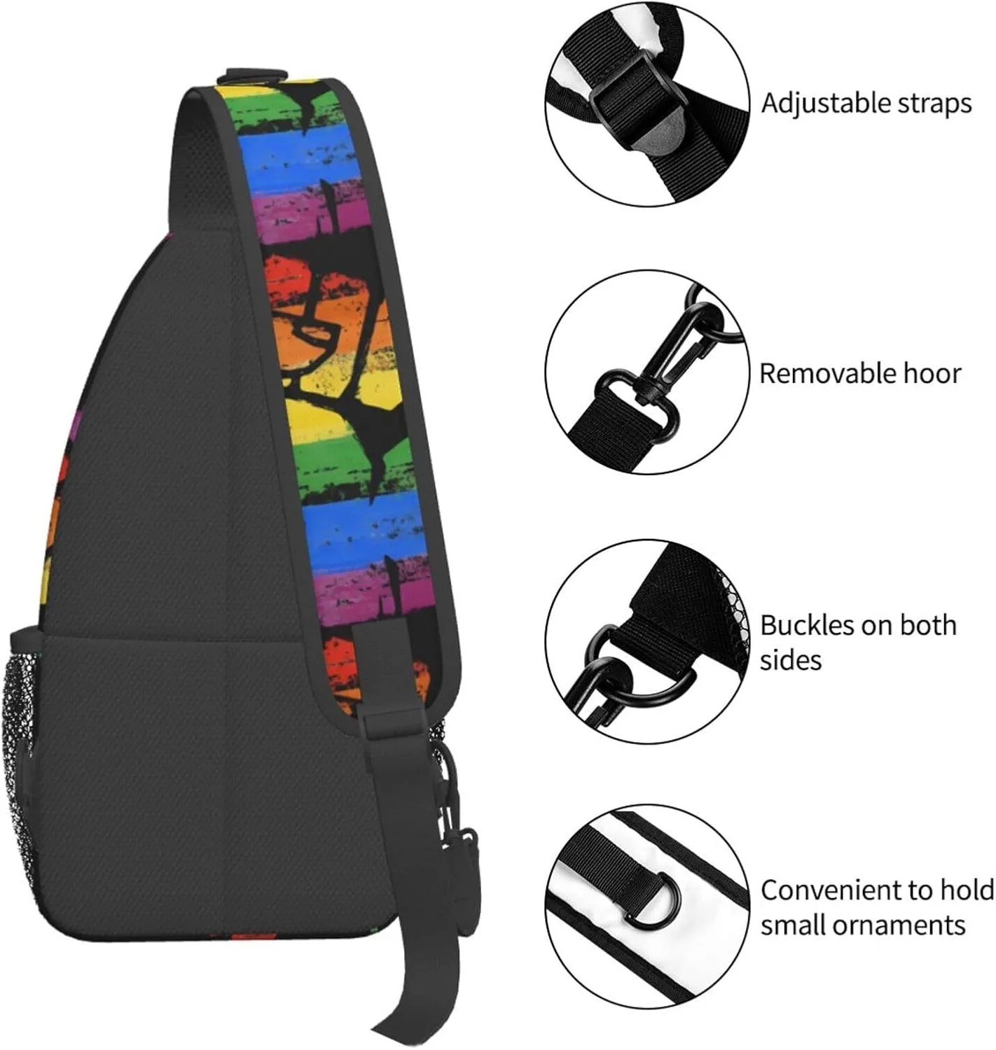 Chest Sling Bag Crossbody Shoulder Backpack Bag Gym Cycling Travel Hiking Daypack Cross Bag