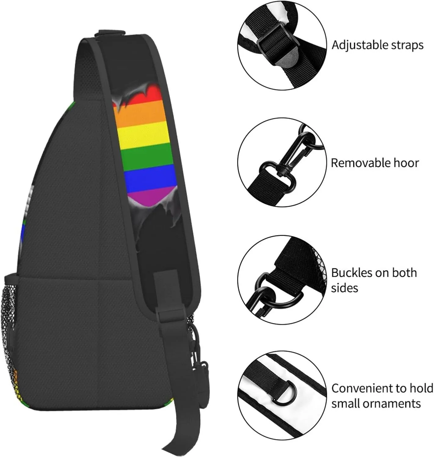 Chest Sling Bag Crossbody Shoulder Backpack Bag Gym Cycling Travel Hiking Daypack Cross Bag