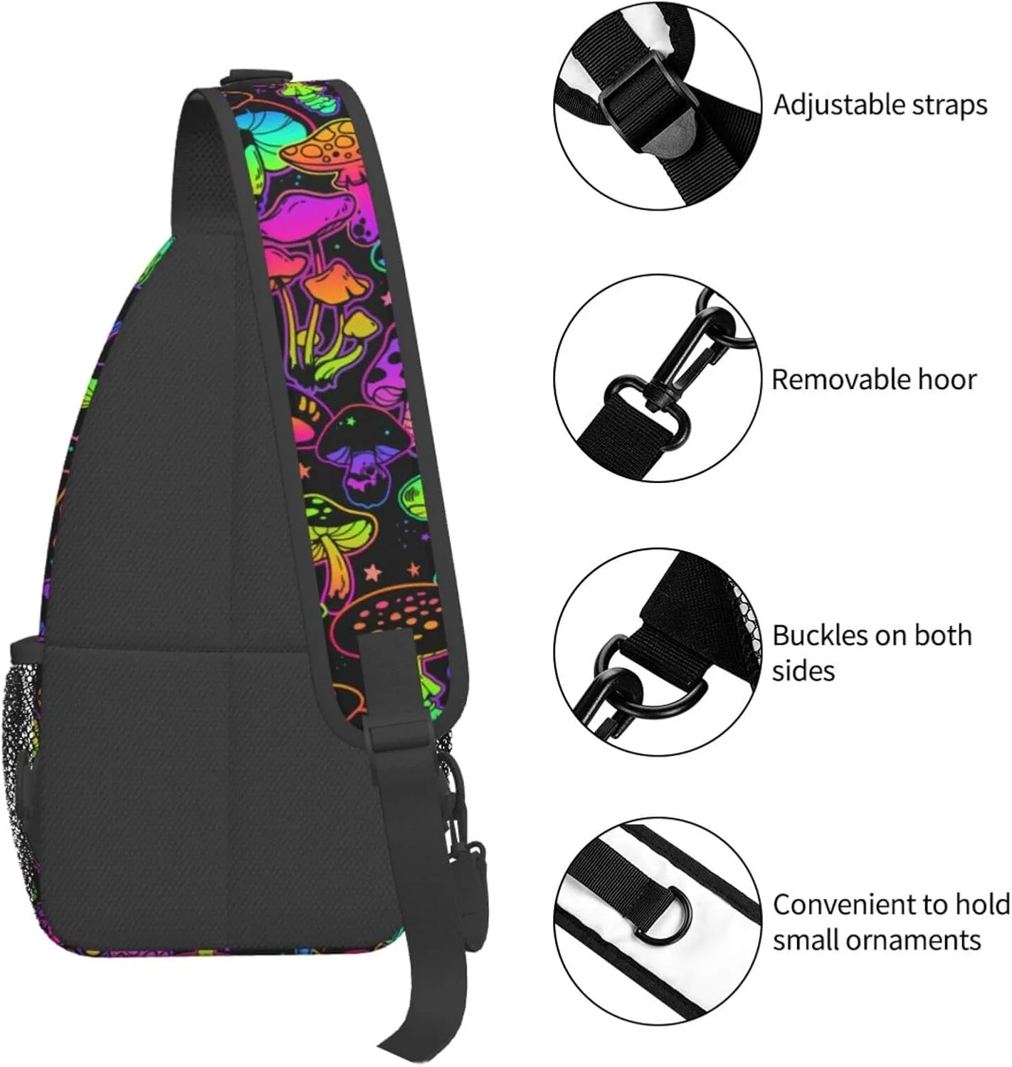 Chest Sling Bag Crossbody Shoulder Backpack Bag Gym Cycling Travel Hiking Daypack Cross Bag