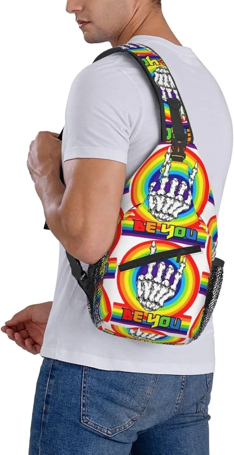 Chest Sling Bag Crossbody Shoulder Backpack Bag Gym Cycling Travel Hiking Daypack Cross Bag