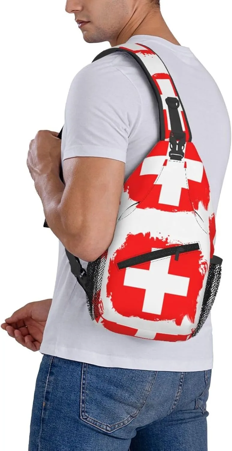 Chest Sling Bag Crossbody Shoulder Backpack Bag Gym Cycling Travel Hiking Daypack Cross Bag