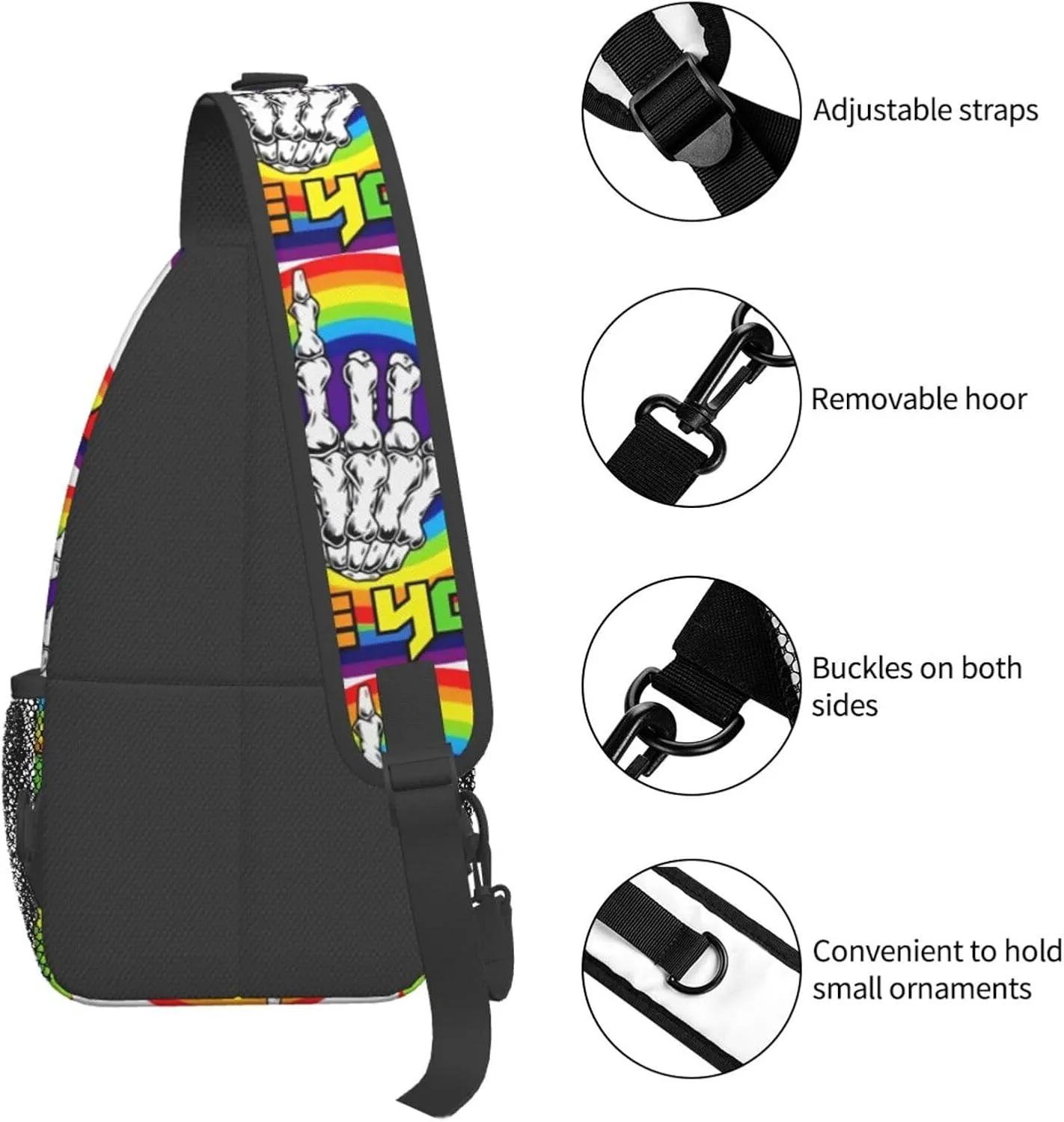Chest Sling Bag Crossbody Shoulder Backpack Bag Gym Cycling Travel Hiking Daypack Cross Bag