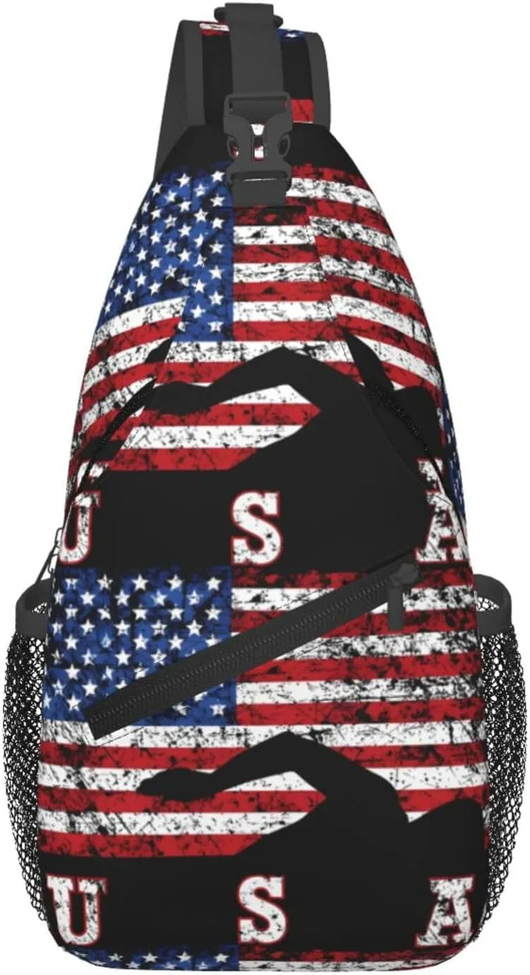 Chest Sling Bag Crossbody Shoulder Backpack Bag Gym Cycling Travel Hiking Daypack Cross Bag