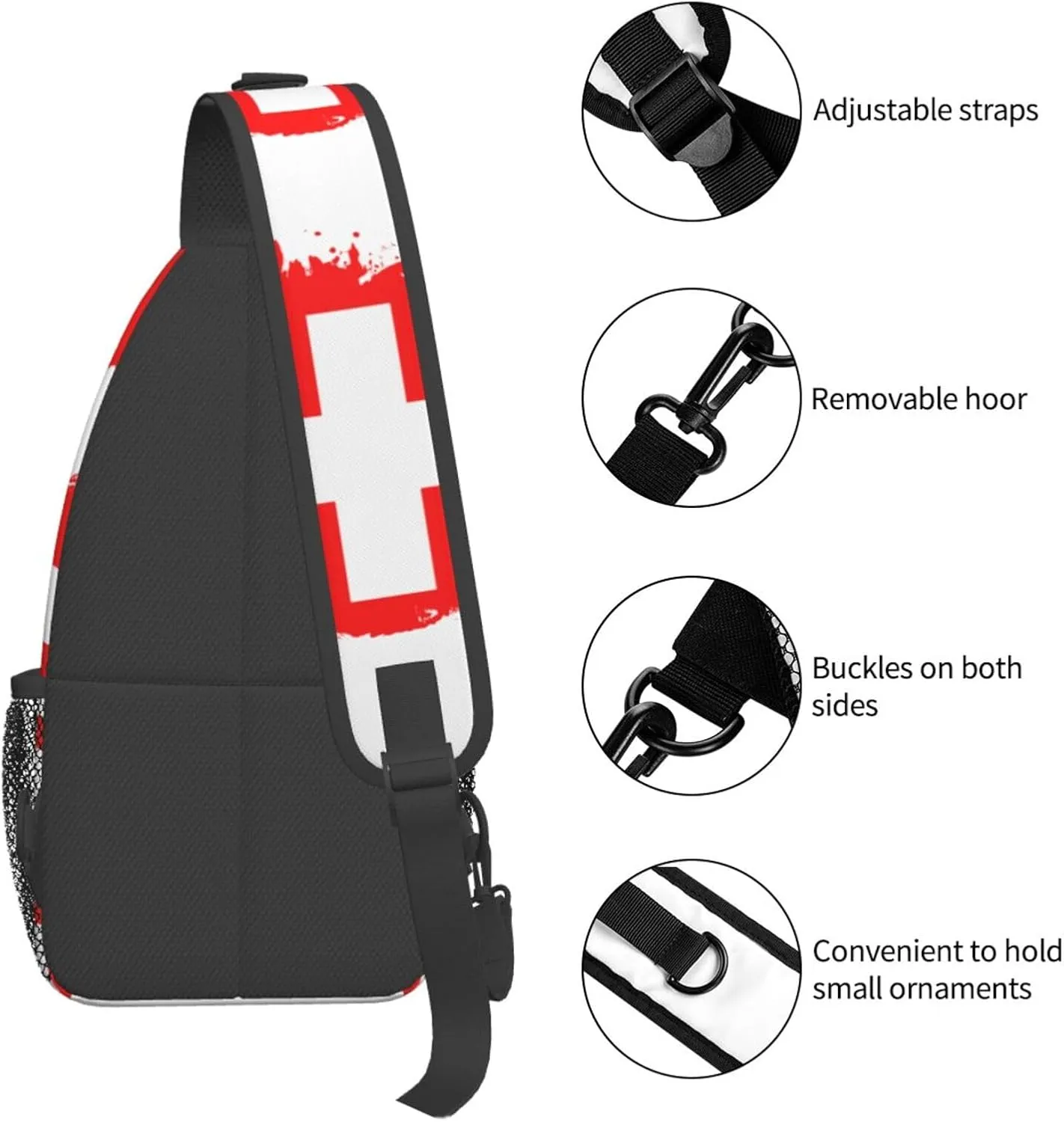 Chest Sling Bag Crossbody Shoulder Backpack Bag Gym Cycling Travel Hiking Daypack Cross Bag