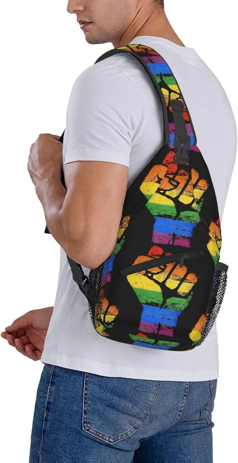 Chest Sling Bag Crossbody Shoulder Backpack Bag Gym Cycling Travel Hiking Daypack Cross Bag