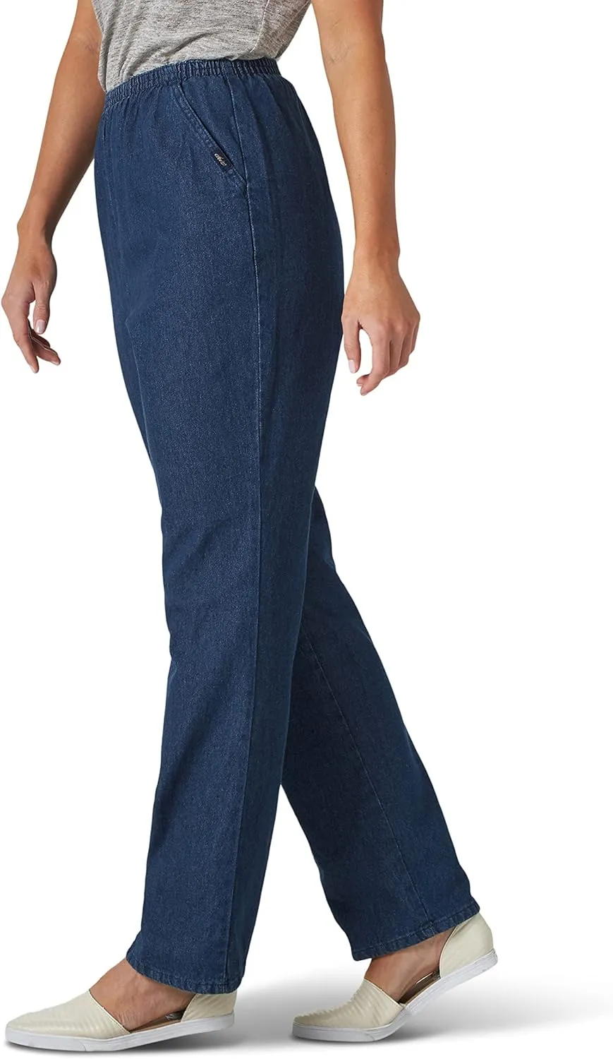 Chic Classic Collection Women's Cotton Pull-On Pant with Elastic Waist