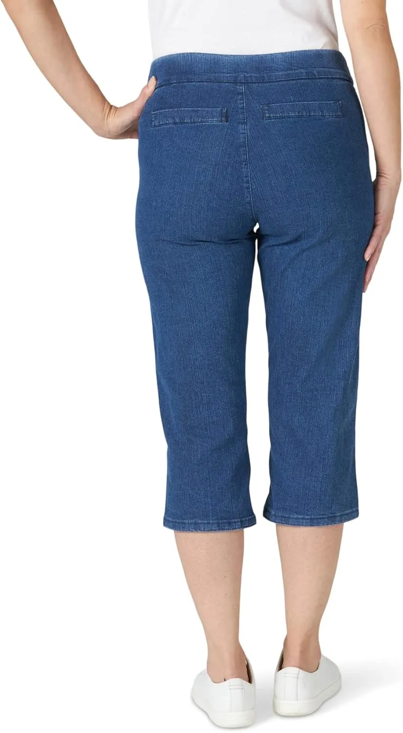 Chic Classic Collection Women's Easy Fit Elastic Waist Pull-On Capri