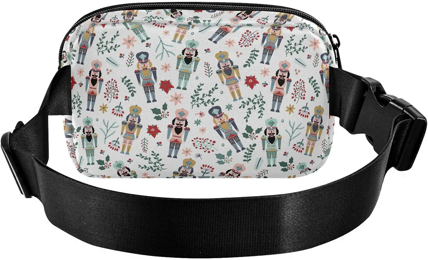 Christmas Nutcracker Fanny Packs for Women & Men Waterproof Waist Pack Fashion Casual Crossbody Bags Hip Bum Bag with Adjustable Strap Hands Free for Outdoors, Hiking, Running, Travel