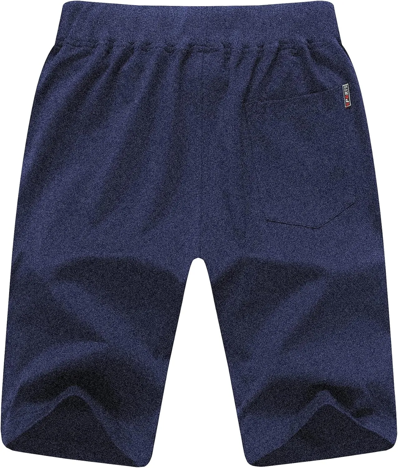 Chrisuno Men's Shorts Elastic Waist Athletic Sweat Shorts with Zipper Pockets