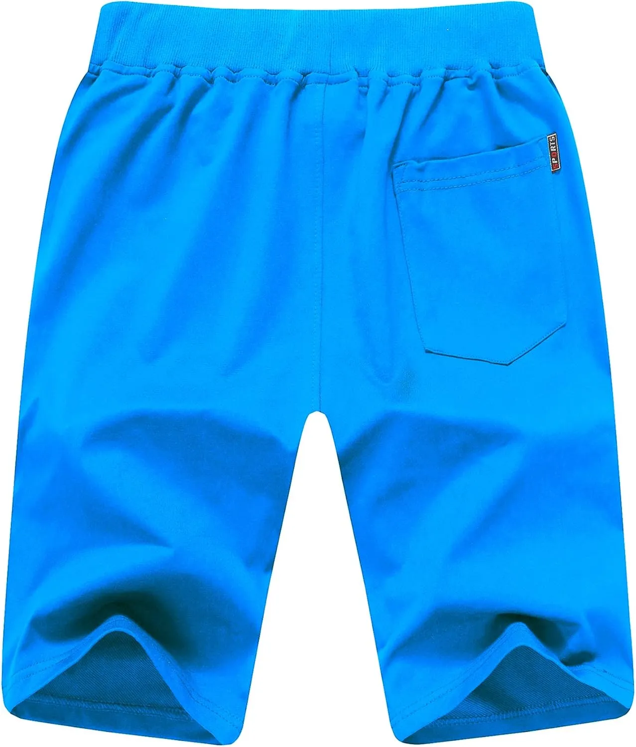 Chrisuno Men's Shorts Elastic Waist Athletic Sweat Shorts with Zipper Pockets