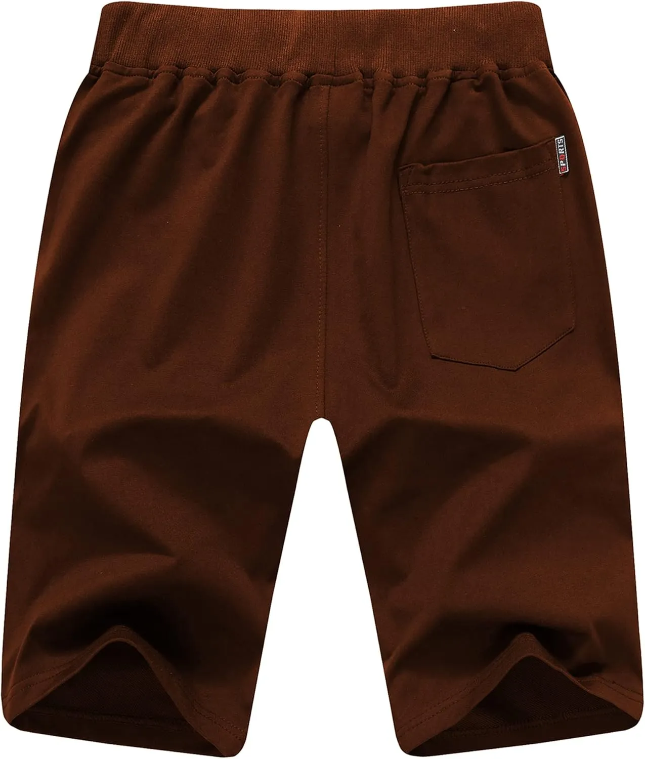 Chrisuno Men's Shorts Elastic Waist Athletic Sweat Shorts with Zipper Pockets