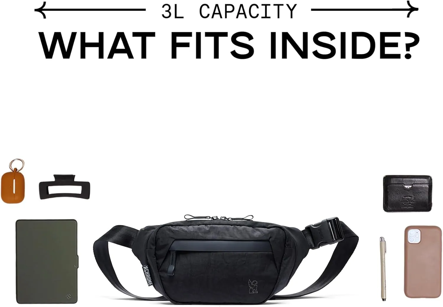Chrome Industries Sabin Sling Bag for Men and Women – Large Main Compartment, Lightweight Recycled Materials – 3L, Sage