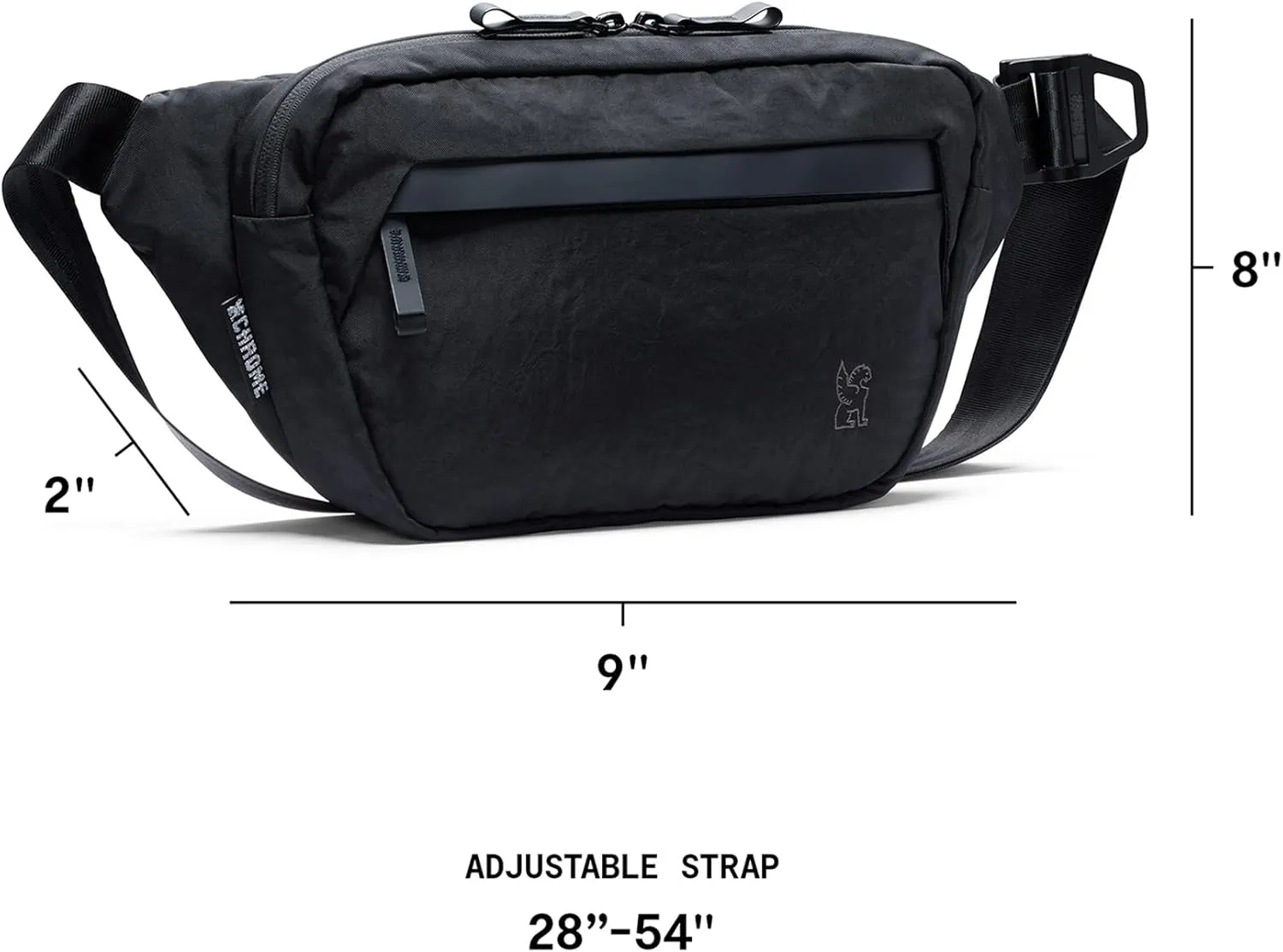Chrome Industries Sabin Sling Bag for Men and Women – Large Main Compartment, Lightweight Recycled Materials and Metal Adjuster Buckle – 6L, Black