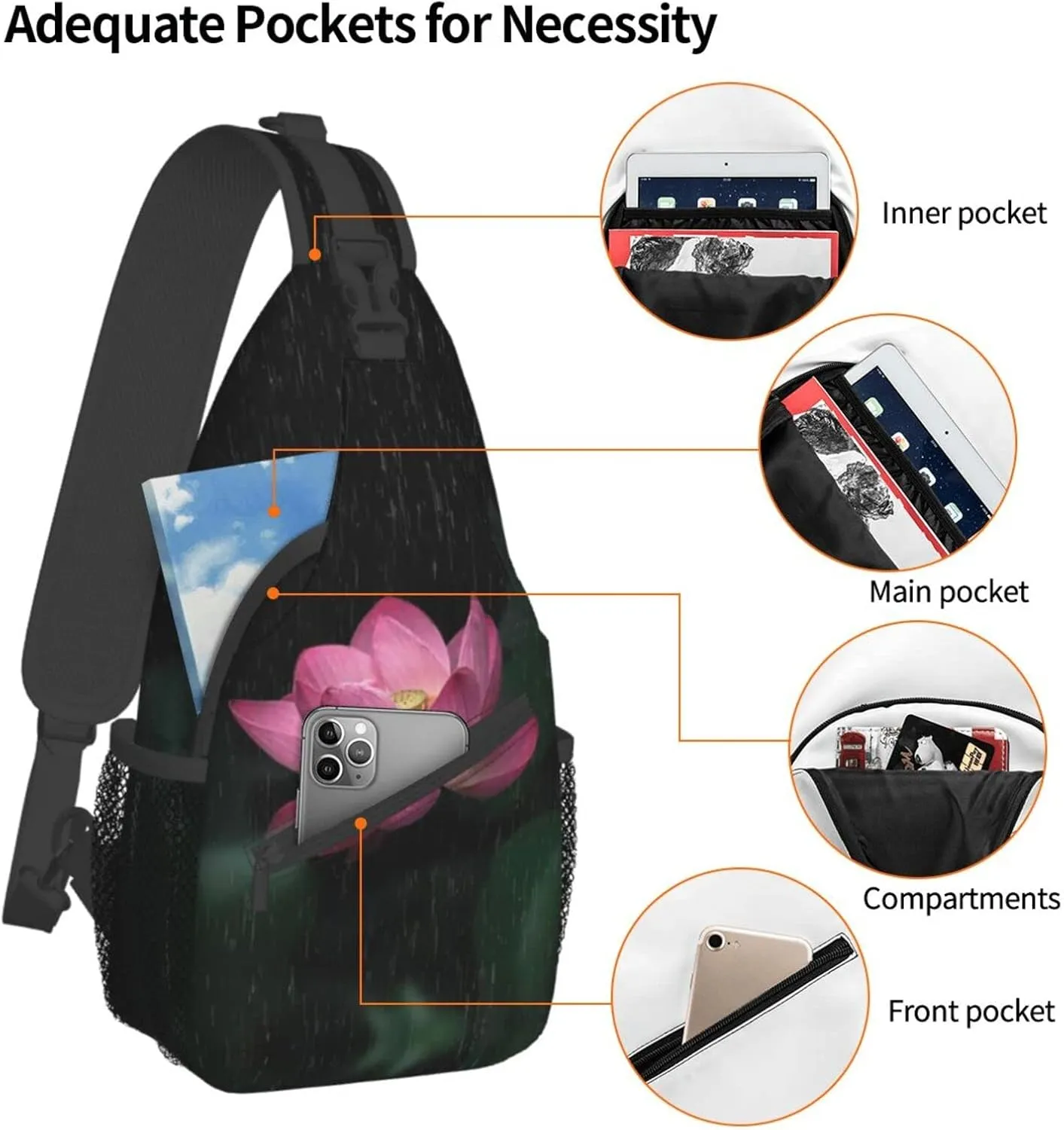 Cigar And Whiskey Cross Chest Bag Diagonally,Crossbody Backpack Travel Hiking Casual Chest Bags Lightweight Sling Bag