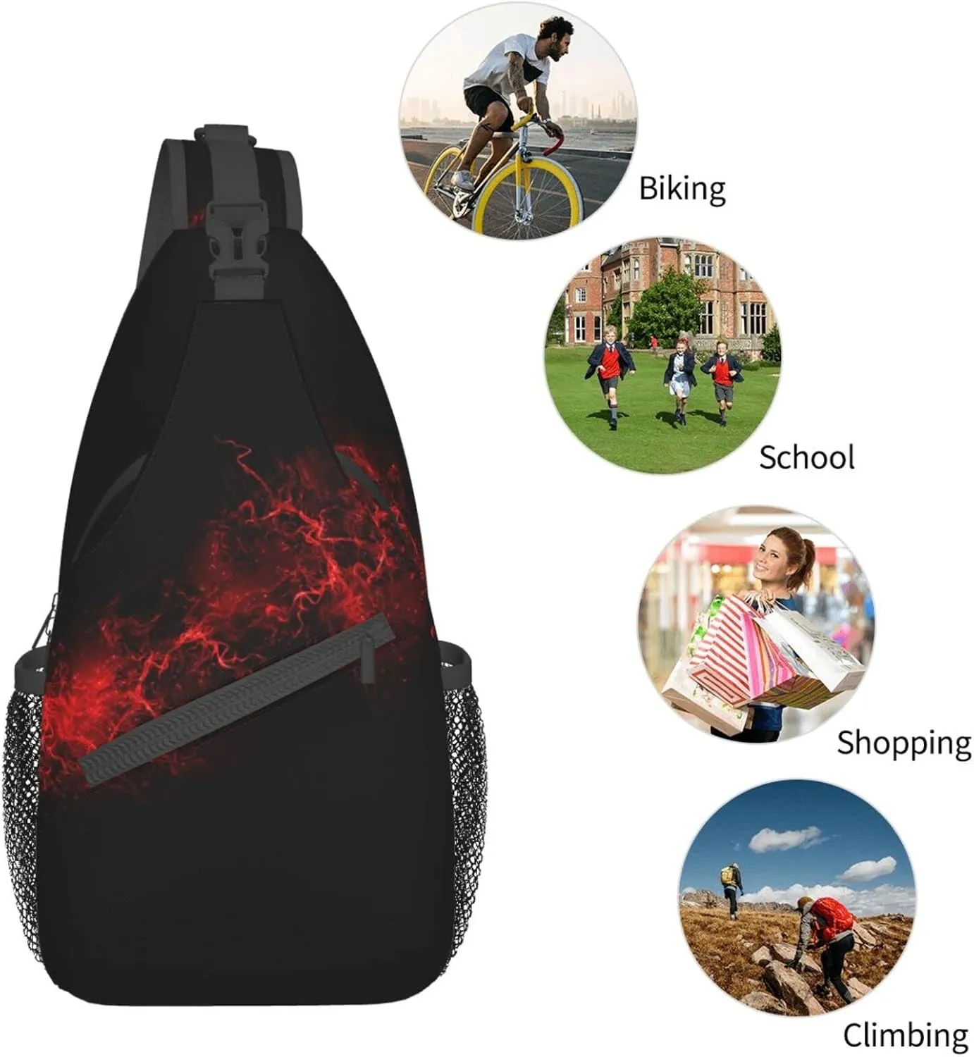 Cigar And Whiskey Cross Chest Bag Diagonally,Crossbody Backpack Travel Hiking Casual Chest Bags Lightweight Sling Bag