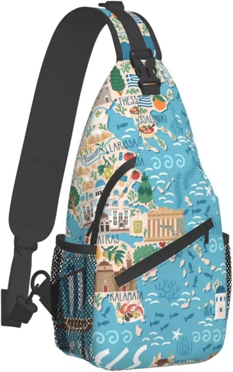 Cigar And Whiskey Cross Chest Bag Diagonally,Crossbody Backpack Travel Hiking Casual Chest Bags Lightweight Sling Bag