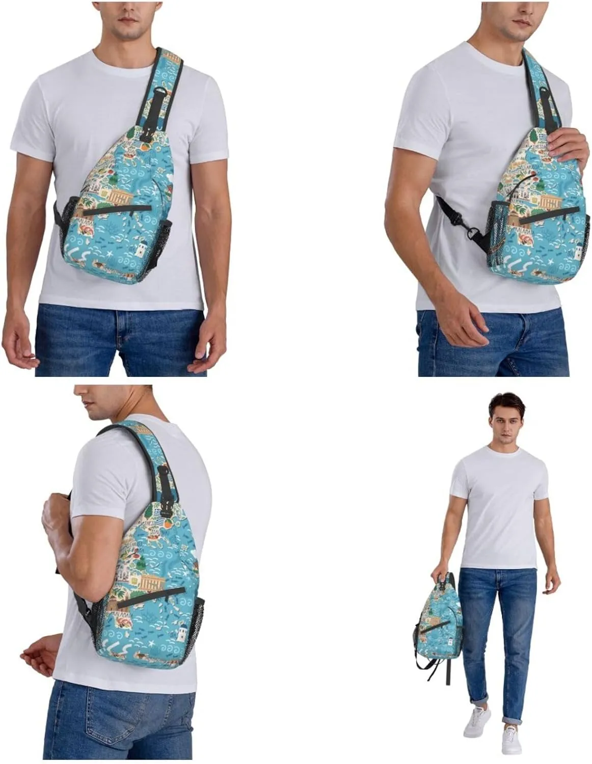 Cigar And Whiskey Cross Chest Bag Diagonally,Crossbody Backpack Travel Hiking Casual Chest Bags Lightweight Sling Bag