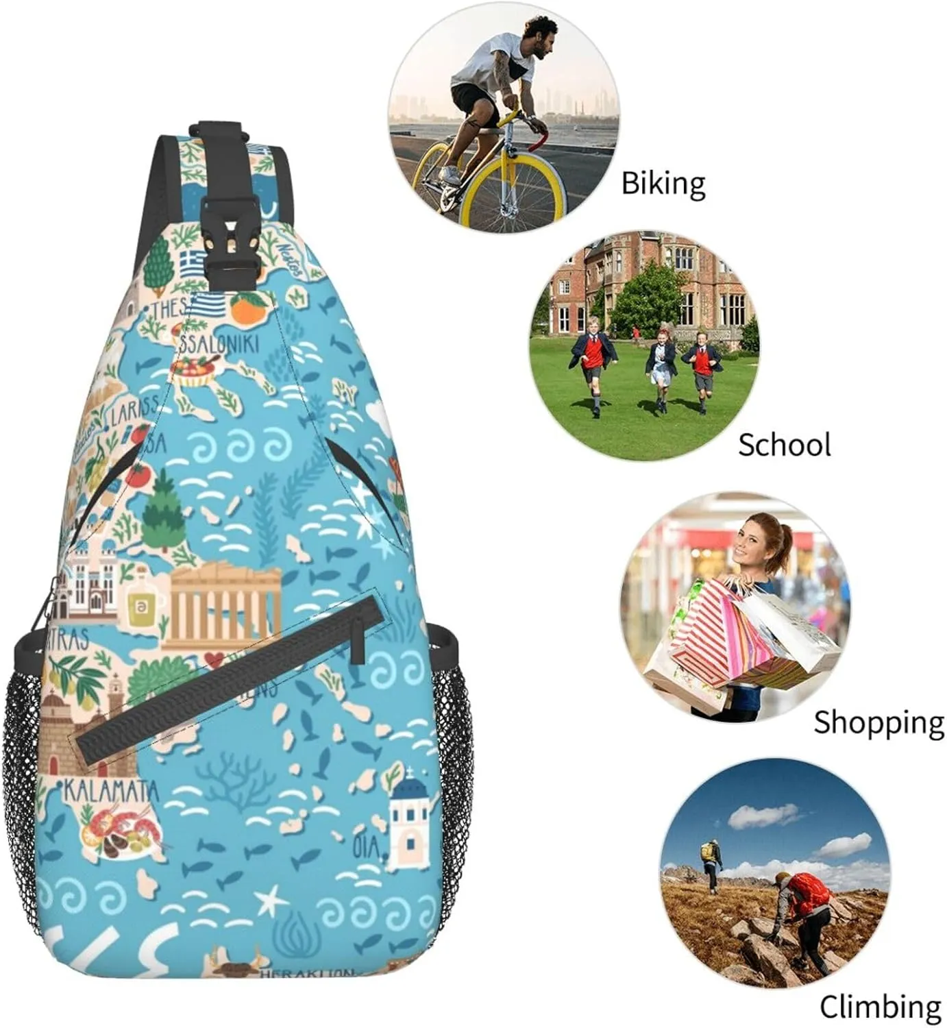 Cigar And Whiskey Cross Chest Bag Diagonally,Crossbody Backpack Travel Hiking Casual Chest Bags Lightweight Sling Bag