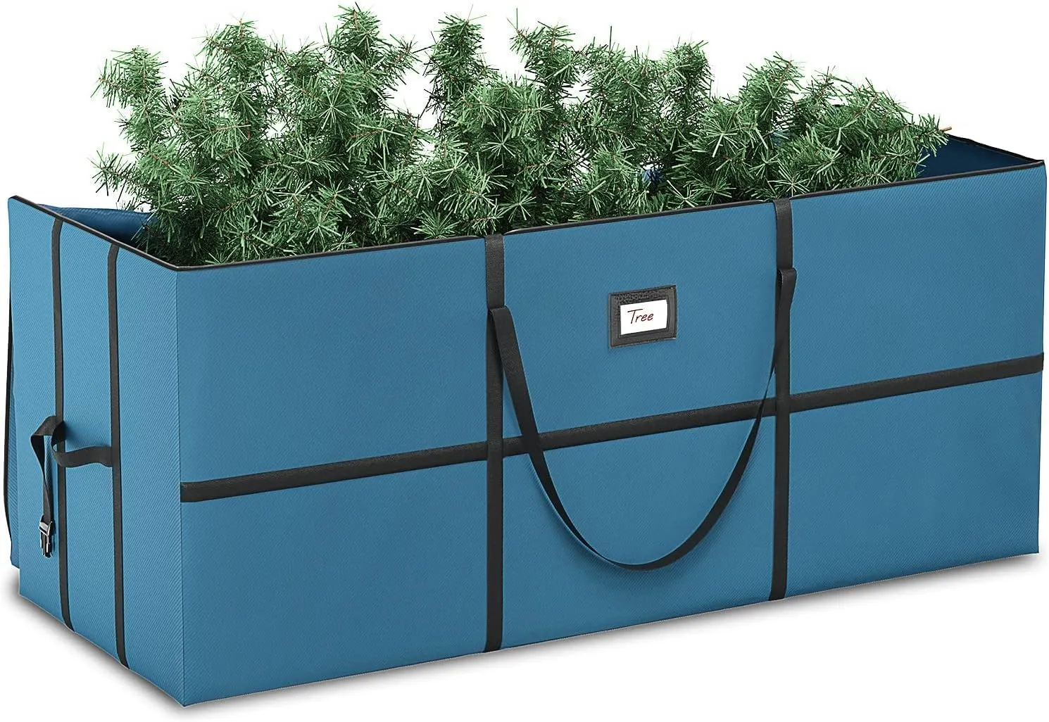 Clara Clark Christmas Tree Storage Bag - Extra Wide Xmas Tree Storage Box Container Made from Durable Oxoford 600D Waterproof Fabric with Handles & Dual Zipper (1, 7.5 ft)