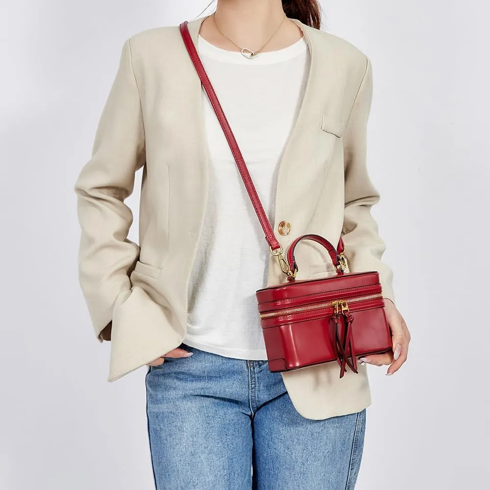 Classic Satchel Crossbody Purse for Women Chic Mini Box Purse, Women Crossbody Shoulder Bag