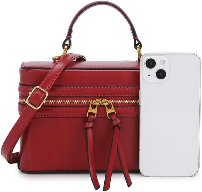 Classic Satchel Crossbody Purse for Women Chic Mini Box Purse, Women Crossbody Shoulder Bag