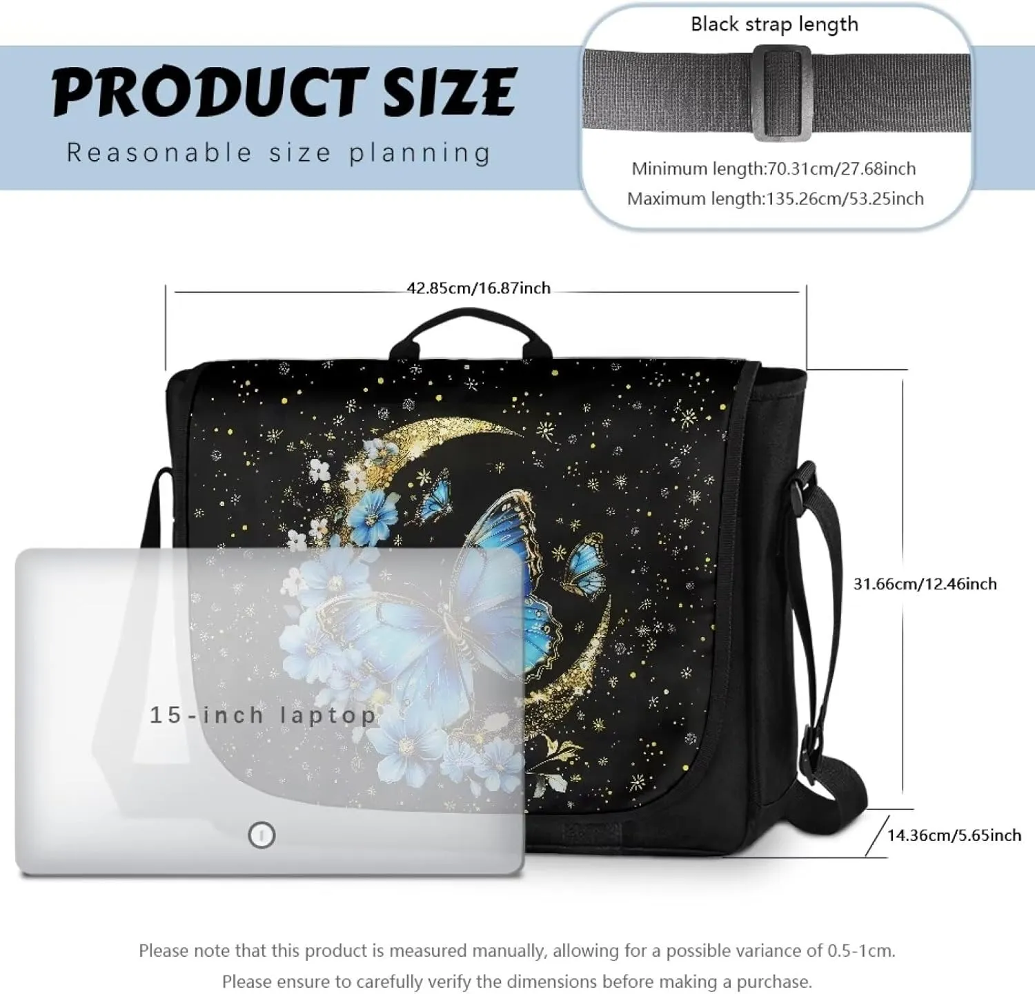 Classic Vintage Flap Messenger Bag for Men Women 15.6 Inch Laptop Crossbody Bag Casual Travel Shoulder Satchel Bag