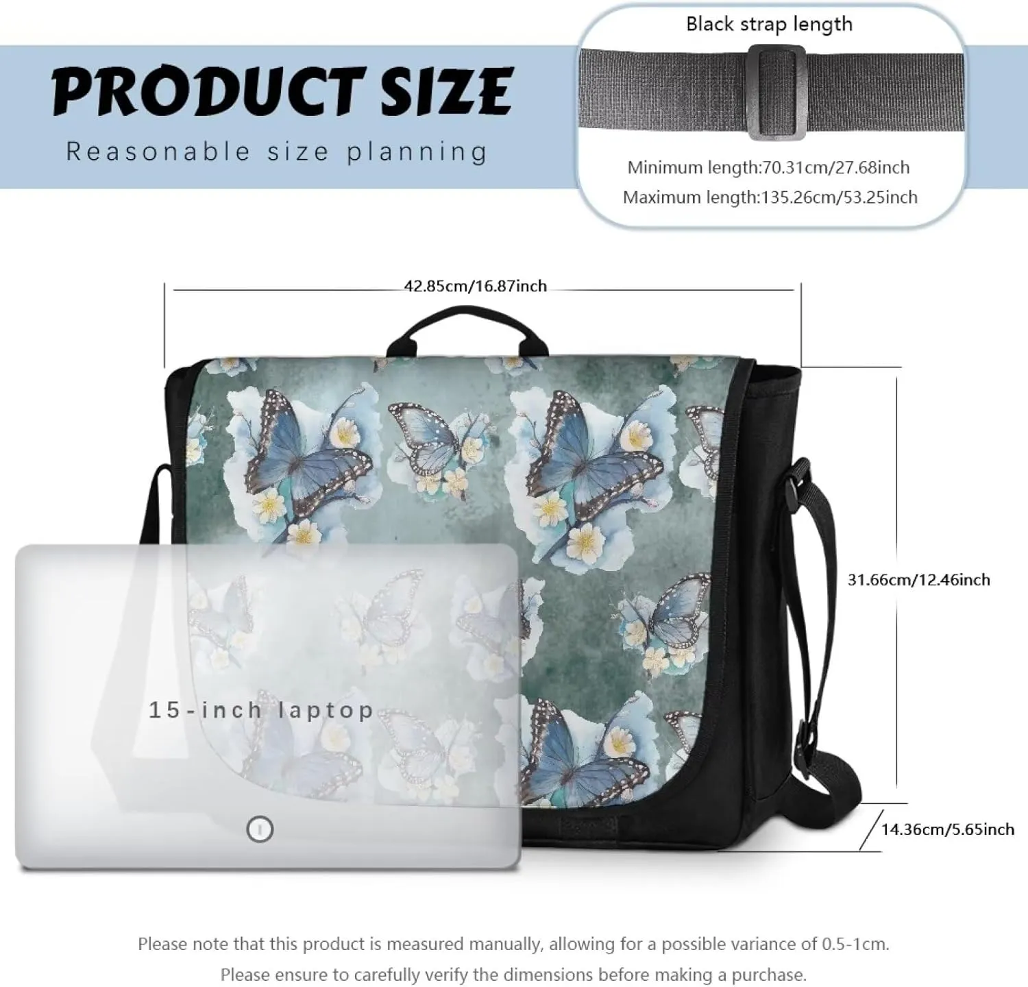 Classic Vintage Flap Messenger Bag for Men Women 15.6 Inch Laptop Crossbody Bag Casual Travel Shoulder Satchel Bag
