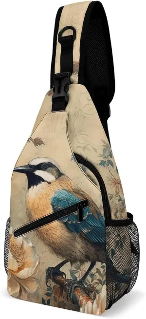 Classical Pattern Flowers Sling Bag Crossbody Bags Cross Body Bag Fanny Packs Chest Bags Sling Purses for Travel