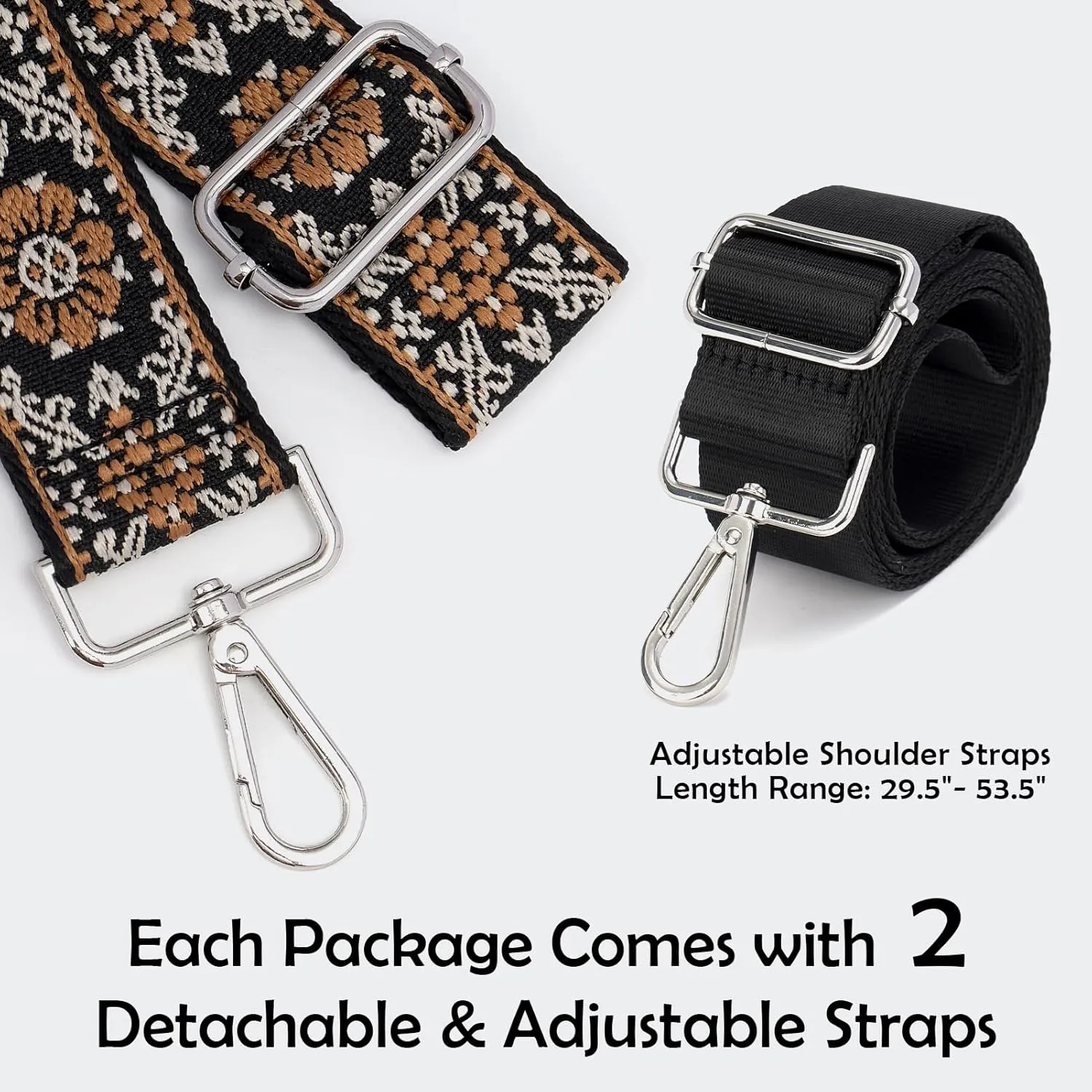 Clear Bags For Events With 2 Extra-Long Straps, 4 Pockets Clear Crossbody Bags For Women