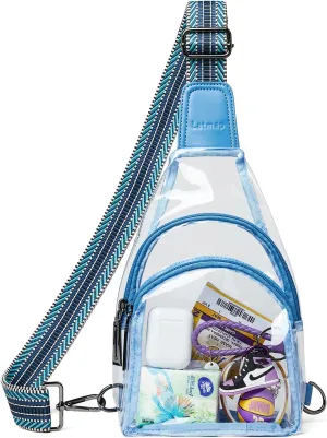 Clear bags Stadium Approved Crossbody Sling Bag Fanny Pack Backpack Purses for Women Men Belt bag for stadium events