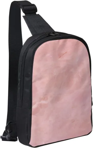 Close Up On Pork Ham Texture Sling Crossbody Backpack Bags Chest Bag Adjustable Sling Shoulder Bag For Cycling Camping Hiking Sports Travel Style90