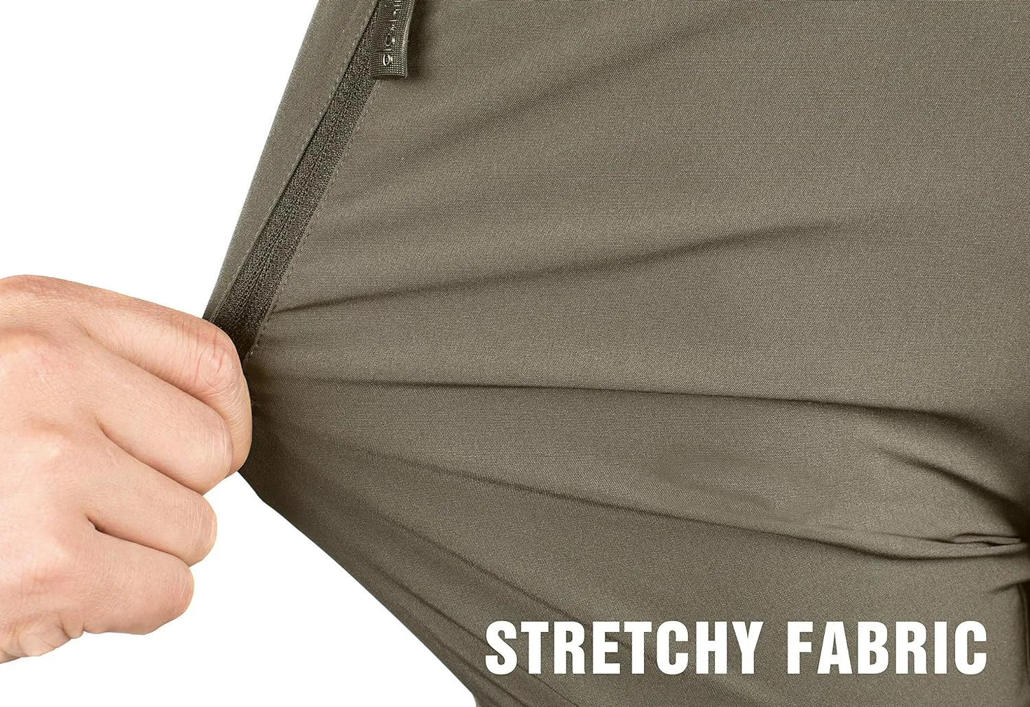clothin Men's Elastic-Waist Travel Pant Stretchy Lightweight Pant Multi-Pockets Quick Dry Breathable