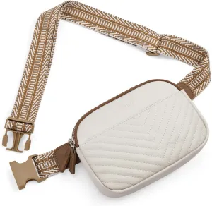 CLUCI Belt Bag for Women, Mini Everywhere Crossbody Waist Bag Adjustable Strap, Vegan Leather Women's Fanny Pack