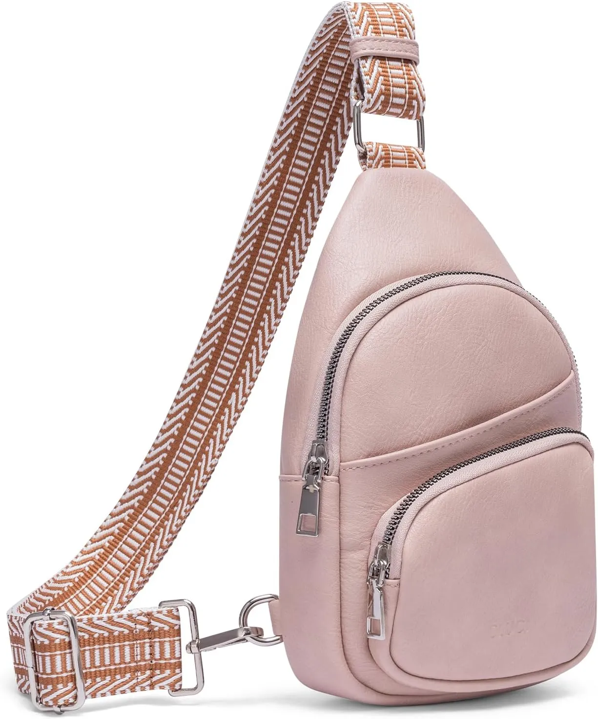 CLUCI Small Sling Bag for Women, Vegan Leather Fanny Pack Crossbody Bags for Women, Chest Bag With Guitar Strap