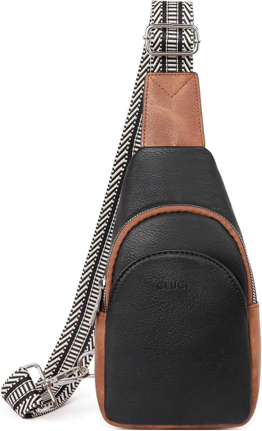 CLUCI Small Sling Bag for Women,Vegan Leather Crossbody Bags for Women,Fanny Packs with Guitar Strap