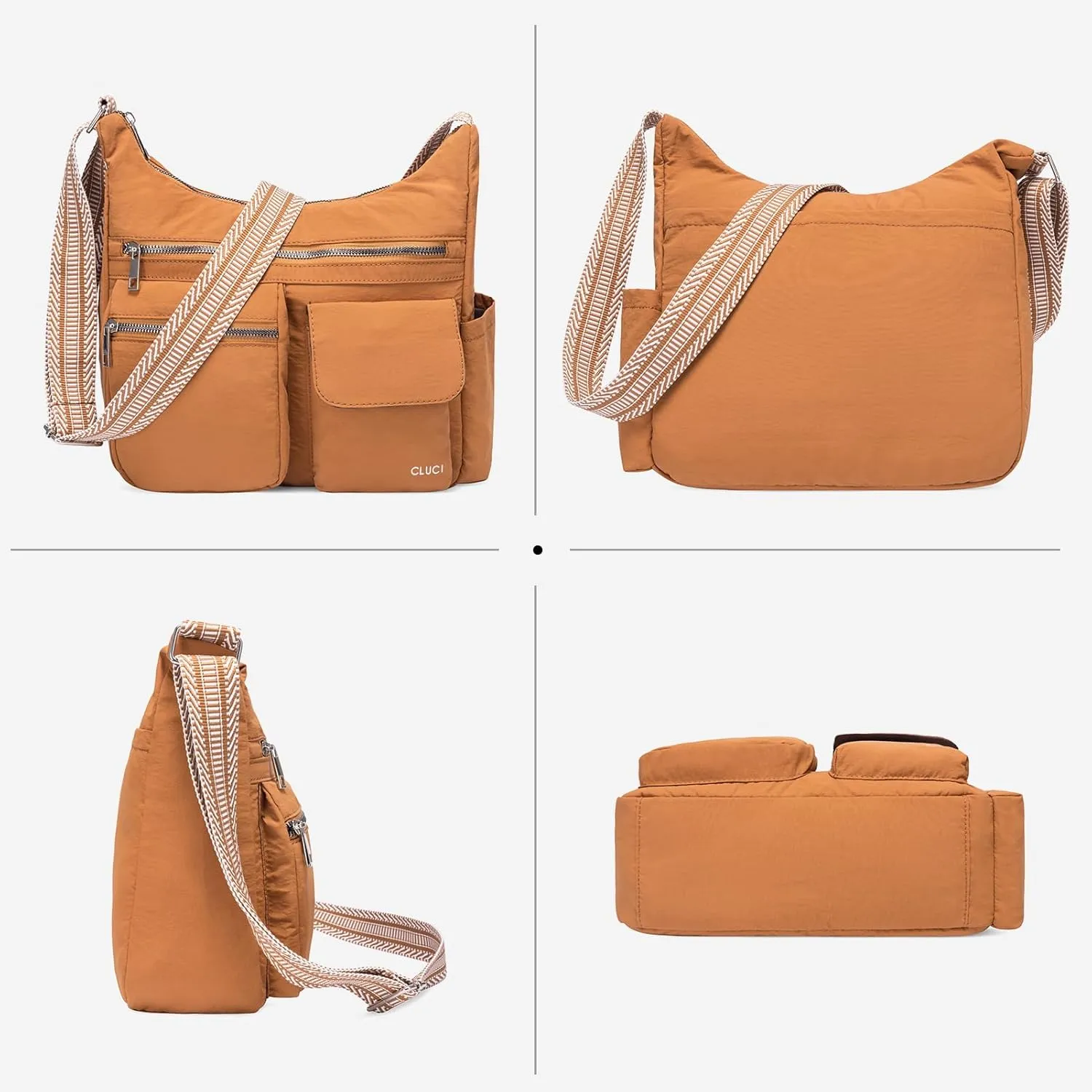 CLUCI Travel Purses for Women, Waterproof Nylon Crossbody Bags for Woman Trendy, Anti Theft Shoulder Bag for Ladies