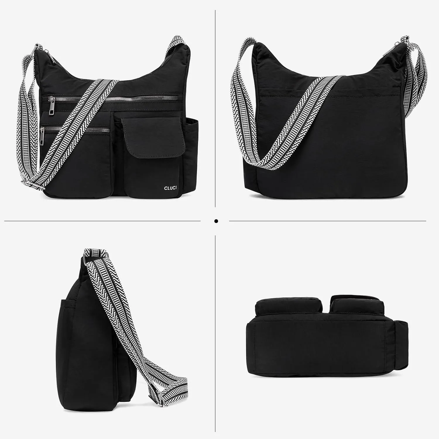 CLUCI Travel Purses for Women, Waterproof Nylon Crossbody Bags for Woman Trendy, Anti Theft Shoulder Bag for Ladies