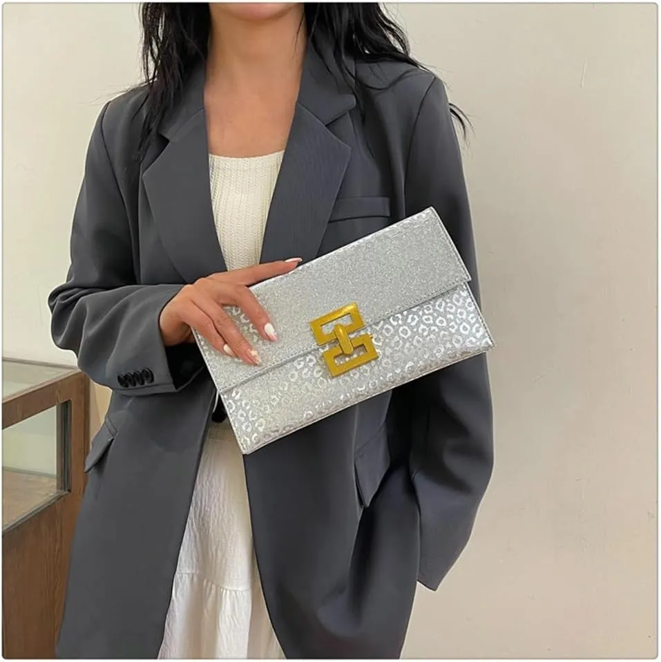 Clutch Purses Women Shiny Evening Bag Cute Hobo Shoulder Bag Crossbody Purse Envelope Clutch for Wedding Partise