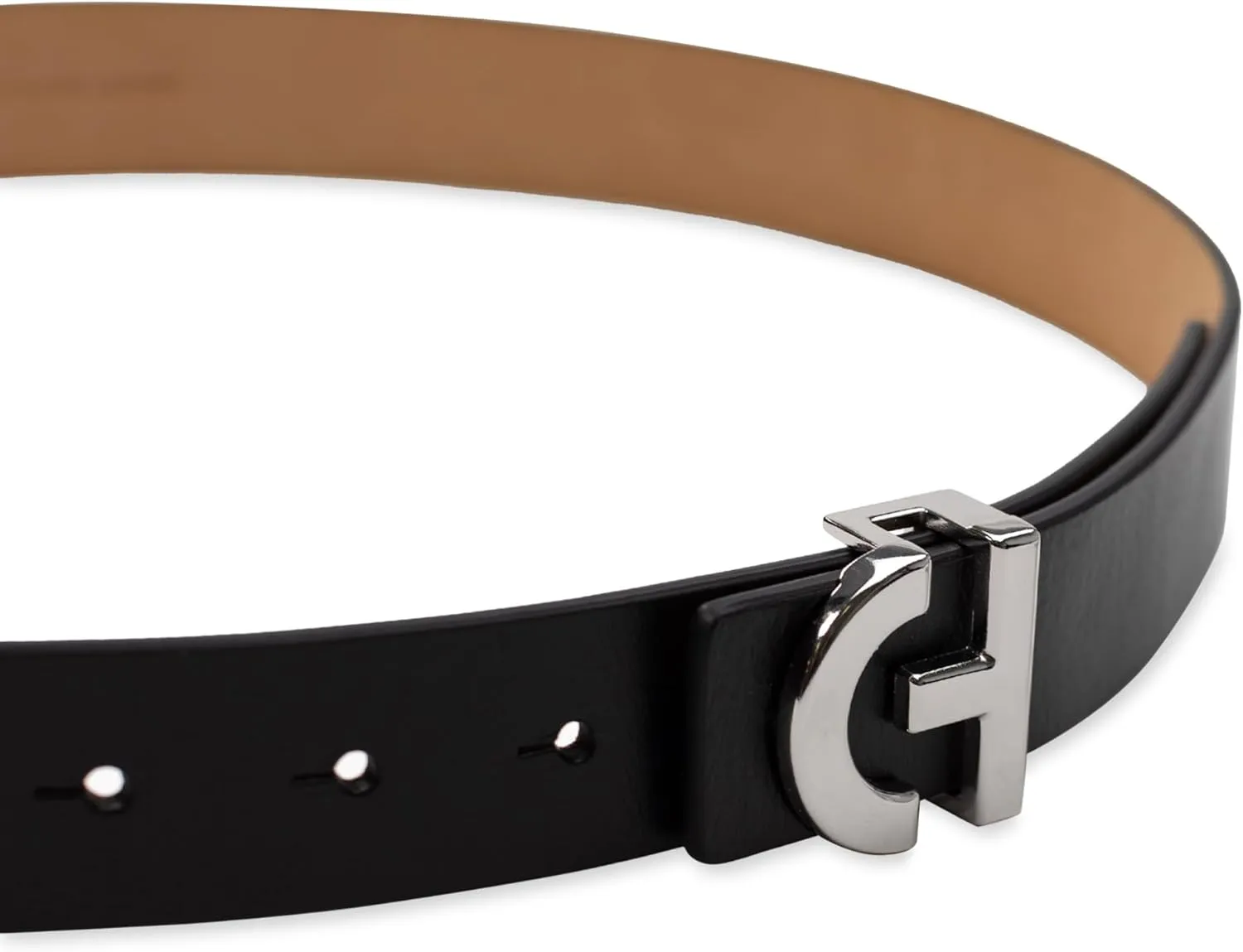 Cole Haan Women's Casual Logo Plaque Buckle Belt