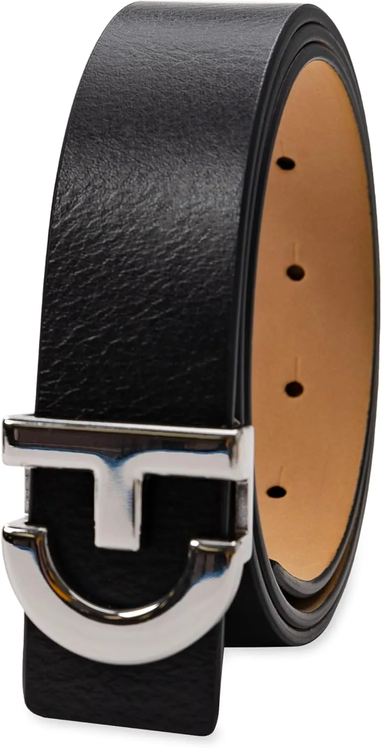 Cole Haan Women's Casual Logo Plaque Buckle Belt