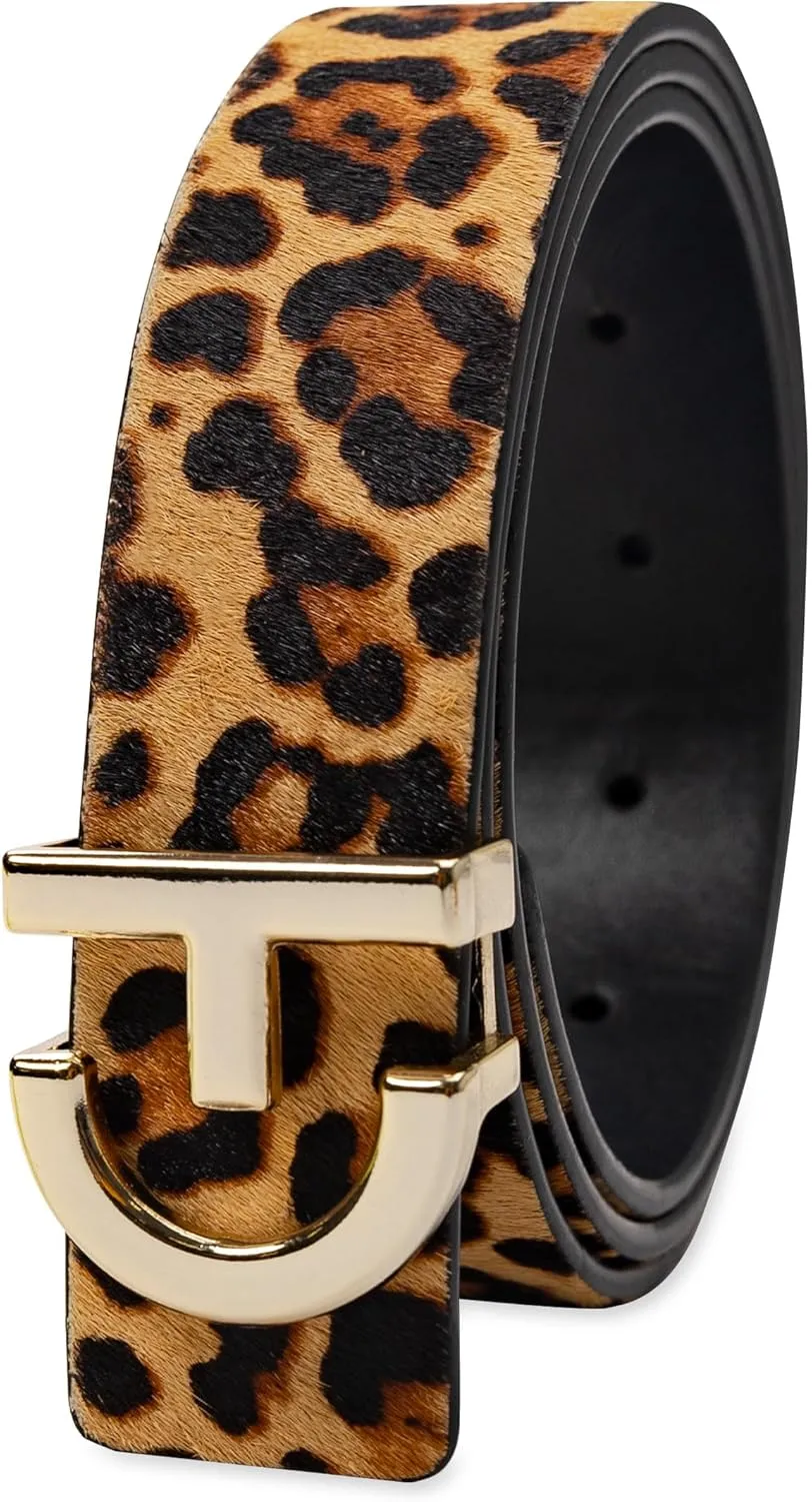 Cole Haan Women's Casual Logo Plaque Buckle Belt